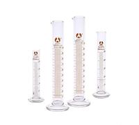 Éprouvette Graduée en Verre 10-1000ml Cylindre de Mesure pour Laboratoire de Chimie Résistant à la Chaleur Mesure Précise(100ml)