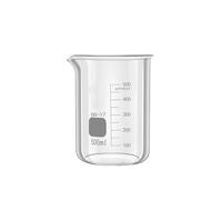 Éprouvette graduée en verre, Bécher en verre borosilicaté de forme basse avec bec verseur, tasse à mesurer transparente 50-1000ml(500)