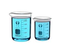 Éprouvette graduée en verre, Ensemble de béchers gradués en verre borosilicaté transparent 5 ml-10 000 ml 10 pièces(250ml)