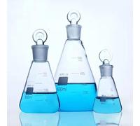 Éprouvette graduée en verre, Fiole conique en verre borosilicaté avec bouchons moulus 50-1000 ml #19#24#29(50ml N0.19)