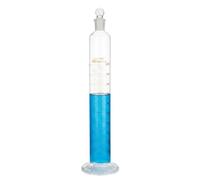 Éprouvette Mélange Graduée Verre Borosilicaté avec Bouchon Tube Labo-1000mL