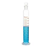 Éprouvette Mélange Graduée Verre Borosilicaté avec Bouchon Tube Labo-500mL