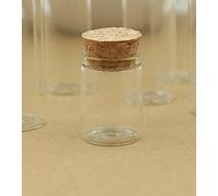 Eprouvettes en verre, Bouteilles en verre à dragées avec bouchons for tubes à essai, diamètre 22 mm, paquet de 50(60mm 12ml)