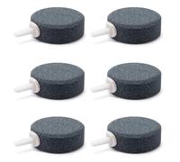 EPRVAUY 6 disques de Pierre à air pour Aquariums, diffuseurs de Bulles, Pierres à air pour Aquariums, Pompes à air pour Plantes Aquatiques, Pompes à air