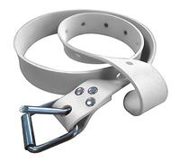 EPSEALON - Ceinture Marseillaise - Caoutchouc Extensible - Blanc - Boucle Vulcanisé en Acier Inoxydable