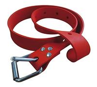 EPSEALON Ceinture Marseillaise latex extensible rouge boucle Vulcanisé en Acier Inoxydable pour la plongée sous marine.