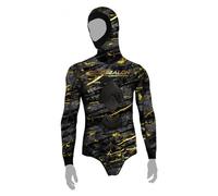EPSEALON Dark Fusion Néoprène Veste 3 mm Combinaison Chasse sous-Marine plongée pêche apnée apnea Freediving Spearfishing Wetsuit Jacket (L)