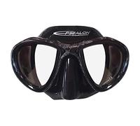 EPSEALON - Masque de Plongée E.visio 2 Shadow - Idéal pour la Chasse sous-Marine - Champ de Vision Large - Silicone Hypoallergénique - Boucles à réglage Rapide - Noir - 300 g