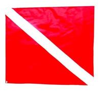 EPSEALON Pavillon drapeau fox croix de saint-André international polyester pour bateau rouge et blanc 40x33cm adapté aux activités sous-marines signalisation de plongeur en immersion.