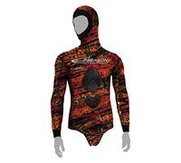 EPSEALON - Veste Fusion Camo Red 3 mm - Plongée, Surf, Chasse sous-Marine - Néoprène Yamamoto 039 - Manchons en SCS - Renfort de Chargement 5 mm - T5 (XL)