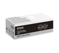 Epson Cartouche de toner 0711 (C13S050711) Noir - Pack de 2 (2 x 2500 pages) d'origine