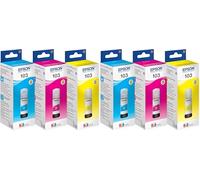Epson 103 EcoTank Cyan Ink Bottle (WE), Taille Unique (Lot de 2)