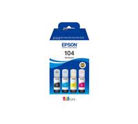Epson 104 EcoTank Multipack 4 couleurs C13T00P640 : Noir 65ml, Cyan/Magenta/Jaune 65ml, Jet d'encre, Compatible EcoTank ET-2710/2711/2712/2714/2715/2720/2726/4700