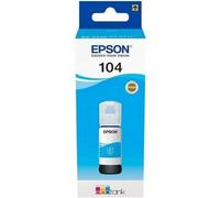 Epson 104 Flacon D'Encre Cyan 65 Ml Pour Imprimantes EcoTank