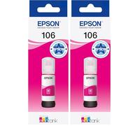 Epson 106 EcoTank Magenta, Bouteilles d'encre d'origine, ET-7700 ET-7750 (Lot de 2)