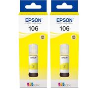 Epson 106 EcoTank Yellow Ink Bottle 235M914, Taille Unique (Lot de 2)