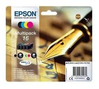 Epson 16 Multipack (Stylo plume) - Pack de 4 cartouches d'encre originales - noir, jaune, cyan, magenta