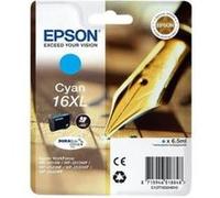 Epson 16XL - 6.5 ml - XL - cyan - original - cartouche d'encre - pour WorkForce WF-2010, 2510, 2520, 2530, 2540, 2630, 2650, 2660, 2750, 2760 G