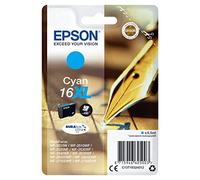 Epson 16XL Stylo Plume Cyan, Cartouche d'encre d'origine XL Haute capacité, WF-2010W WF-2510WF WF-2520NF WF-2530WF WF-2540WF WF-2630WF WF-2650DWF WF-2750DWF WF-2660DWF WF-2760DWF