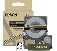 EPSON 18mm Kaki Blanc LK5QWJ Bande d'écriture matte 8m