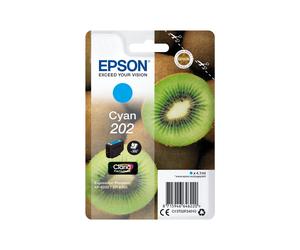 Epson 202 Claria Premium Ink Cyan Singlepack - Cartouche Jet d'Encre Originale, 4.1ml, 300 Pages, Expression Premium XP-6000/XP-6005, C13T02F24010