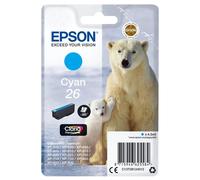 Epson 26 - 4.5 ml - cyan - original - emballage coque avec alarme radioélectrique/ acoustique - cartouche d'encre - pour Expression Premium XP-510, 520, 600, 605, 610, 615, 620, 625, 700, 710...