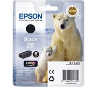 Epson Cartouche d'encre 26 – Noir – Authentique (TVA incluse)