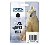 Epson 26XL - 12.2 ml - XL - noir - original - emballage coque avec alarme radioélectrique/ acoustique - cartouche d'encre - pour Expression Premium XP-510, 520, 600, 605, 610, 615, 620, 625, 700...