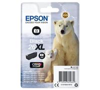 Epson 26XL - 8.7 ml - XL - photo noire - original - emballage coque avec alarme radioélectrique/ acoustique - cartouche d'encre - pour Expression Premium XP-510, 520, 600, 605, 610, 615, 620...