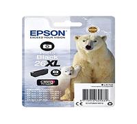 Epson 26XL Ours Polaire Noir photo, Cartouche d'encre d'origine XL Haute capacité, XP-510 XP-520 XP-600 XP-605 XP-610 XP-615 XP-620 XP-625 XP-700 XP-710 XP-720 XP-800 XP-810 XP-820
