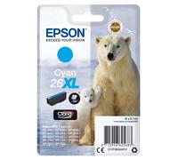Epson 26XL Polar Bear Cyan High Yield Genuine, Claria Premium Ink Cartridge,XL H