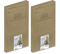 Epson 26XL Polar Bear Photo Black High Yield Genuine, Claria Premium Ink Cartridge, XL High Capacity (Lot de 2)