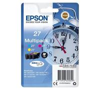 Epson 27 Multi-Pack - Pack de 3 - 10.8 ml - jaune, cyan, magenta - original - cartouche d'encre - pour WorkForce WF-3620, WF-3640, WF-7110, WF-7210, WF-7610, WF-7620, WF-7710, WF-7715, WF-7720