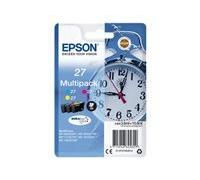 Epson 27 Multi-Pack - Pack de 3 - 10.8 ml - jaune, cyan, magenta - original - emballage coque avec alarme radioélectrique/ acoustique - cartouche d'encre - pour WorkForce WF-3620, WF-3640, WF-7110, WF