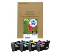 Epson 29XL Strawberry High Yield Genuine Multipack, Eco-Friendly Packaging, 4-Colours Ink Cartridges, Claria Home Ink
