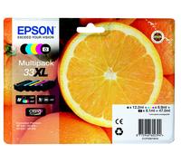 Epson 33 XL ''Oranges'' Cartouche d'encre originale grande capacité Claria Premium C13T33574011 - Pack de 5 (Noir, Noir Photo, Cyan, Magenta, Jaune)