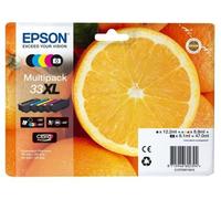 Epson 33XL Multipack - Pack de 5 - 47 ml - XL - noir, jaune, cyan, magenta, photo noire - original - emballage coque avec alarme radioélectrique/ acoustique - cartouche d'encre - pour Expression...