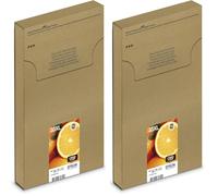 Epson 33XL Yellow Oranges High Yield, Genuine, Claria Premium Ink (Lot de 2)