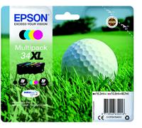 Epson 34 XL ''Golf'' Cartouche d'encre originale grande capacité C13T34764010 - Pack de 4 (Noir, Cyan, Magenta, Jaune)