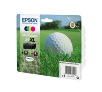 Epson 34XL Multipack Golf ball C13T34764020 : Encre pigmentée DURABrite Ultra, 4 couleurs, Noir 16.3ml, Couleurs 3x10.8ml, Imprimantes WorkForce Pro