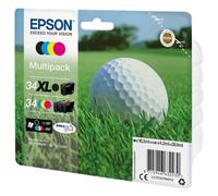 Epson 34XL - Pack de 4 - XL - noir, jaune, cyan, magenta - original - emballage coque avec alarme radioélectrique/ acoustique - cartouche d'encre - pour WorkForce Pro WF-3720DWF, WF-3725DWF