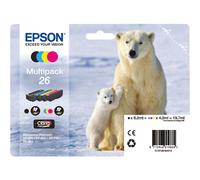 EPSON 3LB 26 ink cartridge black and tri-colour standard capacity 19.7ml 1-pack blister without alarm