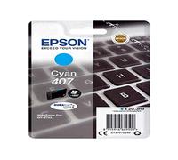 Epson 407 Cyan Keyboard Genuine, Ink Cartridge DuraBrite Ultra WorkForce Pro WF-