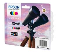 Epson 502/502XL Multipack - Pack de 4 - 19.1 ml - noir, jaune, cyan, magenta - original - blister - cartouche d'encre - pour Expression Home XP-5100, XP-5150; WorkForce WF-2860, WF-2865DWF...