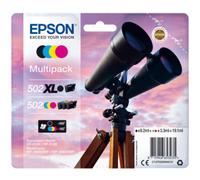Epson 502 XL, Rendement élevé (XL), Noir, Bleu, Magenta, Jaune, 4 pièce(s), 550 pages, 165 pages, Multi pack C13T02W94010