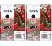 Epson 503 Chillies, Genuine Black Ink Cartridge (Lot de 2)