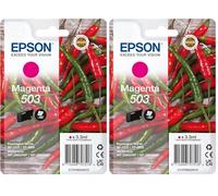 Epson 503 Chillies, Genuine Magenta Ink Cartridge (Lot de 2)