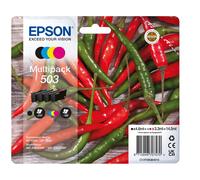 Epson 503 ''Piment'' Cartouche d'encre originale C13T09Q64010 - Pack de 4 (Noir, Cyan, Magenta, Jaune)