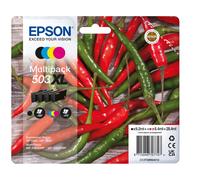 Epson 503 XL ''Piment'' Cartouche d'encre originale grande capacité C13T09R64010 - Pack de 4 (Noir, Cyan, Magenta, Jaune)