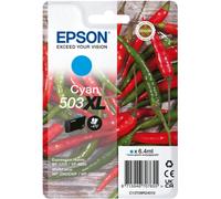 Epson 503XL - 6.4 ml - XL - cyan - original - emballage coque avec alarme radioélectrique/ acoustique - cartouche d'encre - pour Expression Home XP-5200, XP-5205; WorkForce WF-2960DWF, WF-2965DWF